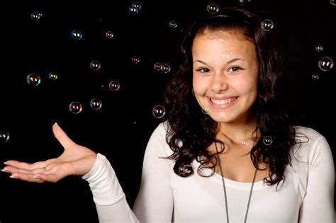 Girl With Bubbles Free Stock Photo - Public Domain Pictures