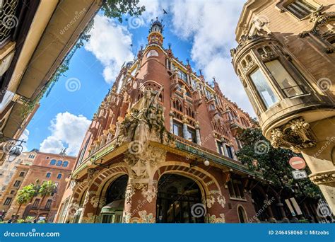 Palace of Catalan Music in Barcelona, Spain Stock Photo - Image of ...