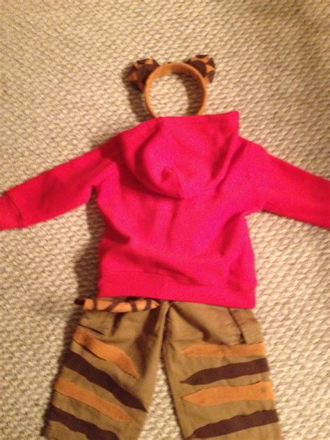 Back view No sew Daniel Tiger costume | Daniel tiger costume, Halloween hacks, Costumes