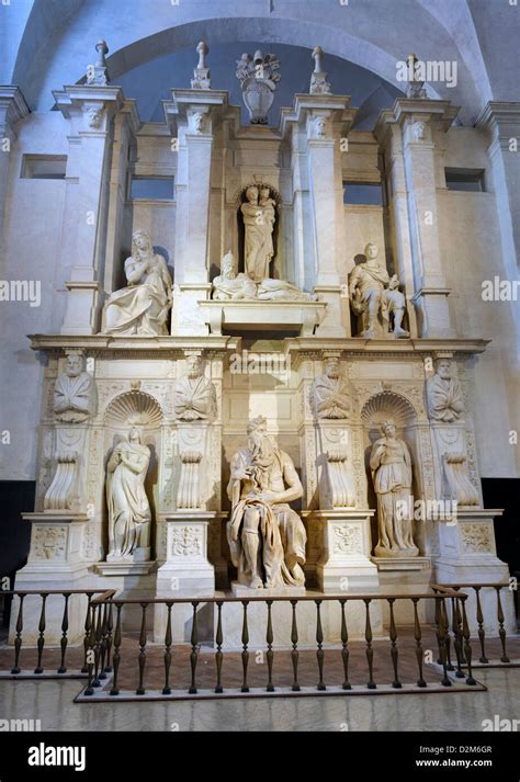 Rome. Italy. Unfinished monumental tomb for Pope Julius II (1505-1545). San Pietro in Vincoli ...