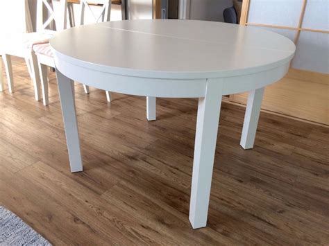 Round Dining Tables For 4 Ikea - Bjursta Veneer Extendable | Bodhidwasuio
