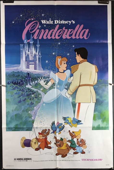 CINDERELLA, Original Vintage Walt Disney Movie Poster - Original Vintage Movie Posters