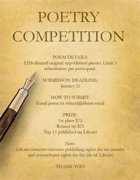 Poetry Contest: Call for Submissions | Poetry contests, Poetry ...