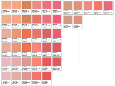Corals | Colors name in english, Coral colour palette, Color names