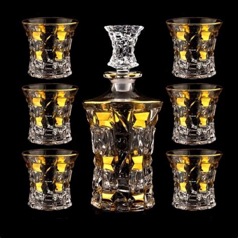 Crystal Whiskey Decanter Set & 6 Glasses | DecanterX