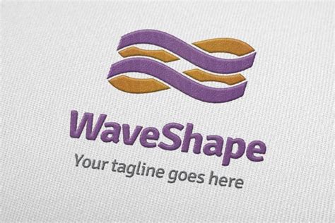 Wave shape logo template in 2020 | Logo templates, Templates, Logos