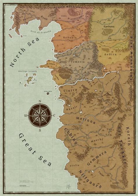 The Witcher Continent - updated with borders : inkarnate | Mapa de ...