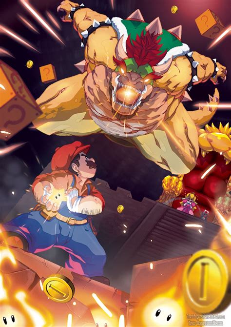 Mario vs Bowser | Mario art, Super mario art, Mario fan art