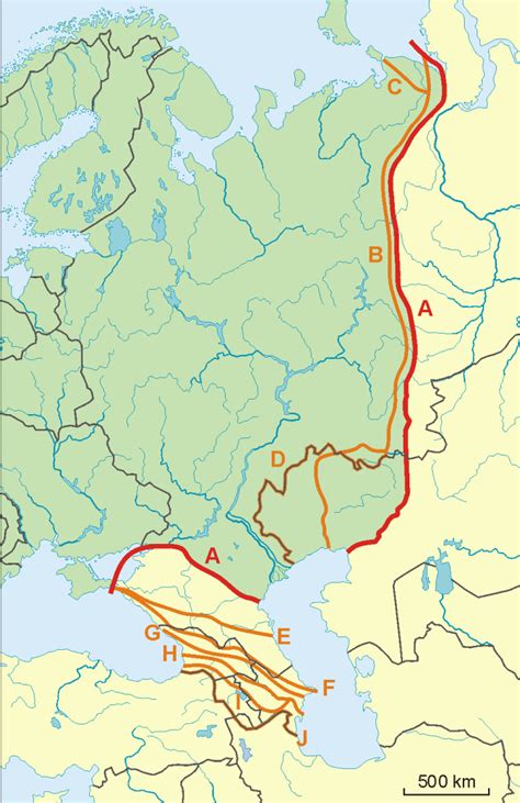 Europe asia Border Map | secretmuseum