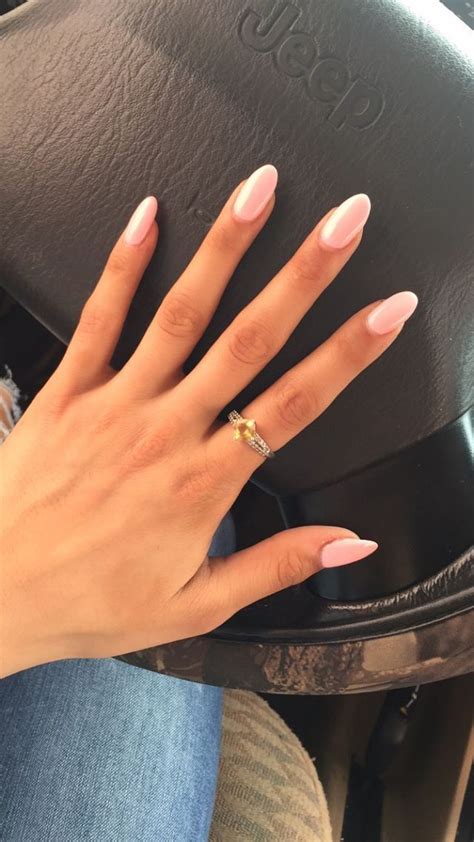 Pin by abba zabba on nail inspo | Pale pink nails, Oval shaped nails, Pink nails