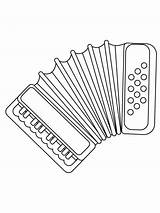 Accordion coloring Pages sketch template