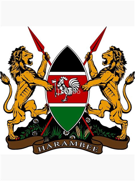 "Kenya Coat of Arms" Metal Print by Tonbbo | Redbubble