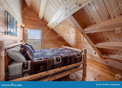 Room Interior of Log Cabin in Mountains Stock Image - Image of home, bedroom: 261757995