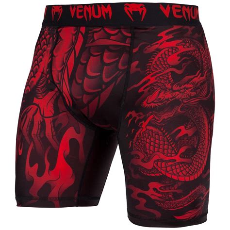 Venum - Venum Men's Dragon's Flight Vale Tudo Shorts MMA BJJ Black/Red - Walmart.com - Walmart.com