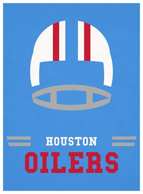 Houston Oilers Vintage Nfl Art Mixed Media by Joe Hamilton | Pixels