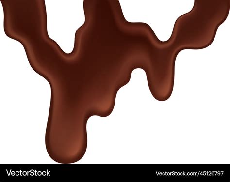 Chocolate drip realistic composition Royalty Free Vector