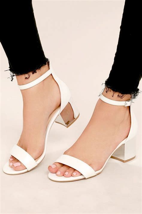 White Ankle Strap Heels, Single Strap Heels, Ankle Straps, Suede Heels ...