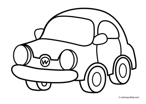 Funny car transportation coloring pages for kids, printable free | Cars ...