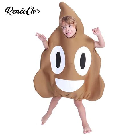 2018 New Halloween Costume For Kids Happy Poop Costume Cute Girls Funny Emoji Cosplay Child Boys ...