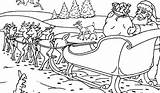 Santa In sleigh coloring Pages Download And Print For Free sketch template