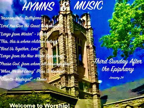 Hymns & Music for Third Sunday After Epiphany – Princeton UMC Blog