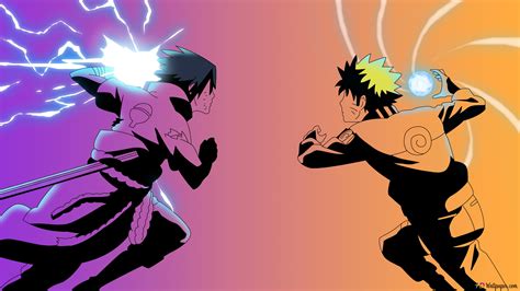 Naruto and Sasuke fight 4K wallpaper download