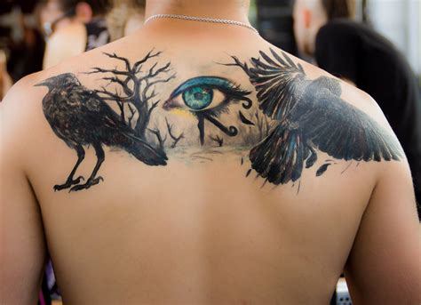 Free Images : trunk, tattoo, color, black, arm, gothic, chest, human body, back, eye, skin, pain ...
