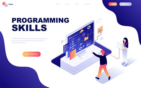 Modern flat design isometric concept of Programming Skills 337998 ...