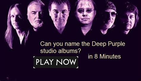 Can you name the Deep Purple studio albums? - Quiz For Fans