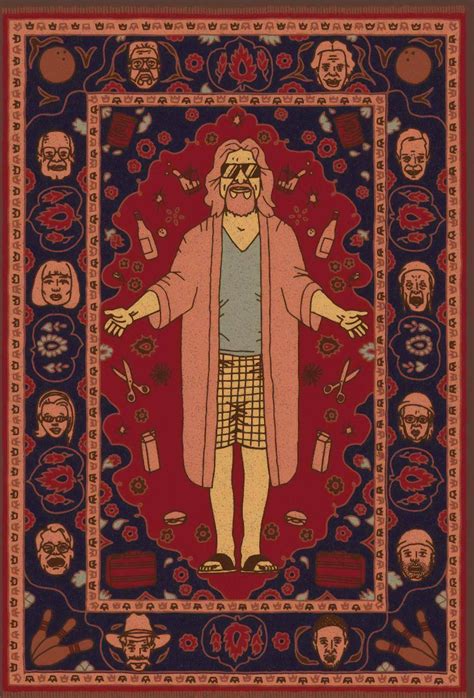 Big Lebowski rug/ The dude rug/ The dude gift/ Rugs for living room/ Large area rugs/ Boho area ...