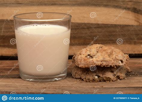 Simple Still Life with Cottage Cheese and Wholemeal Flour Cookies Stock Image - Image of milk ...