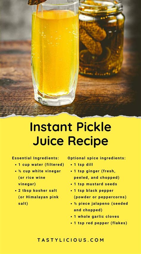 Instant Pickle Juice Recipe | Tastylicious! in 2022 | Homemade pickle juice recipe, Pickle juice ...