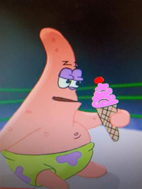 Patrick Star With Ice Cream Recolor by vssedragon on DeviantArt