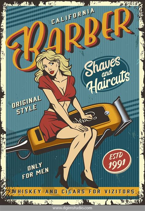 Pinup Retro Posters | Barber poster, Barbershop poster, Retro poster