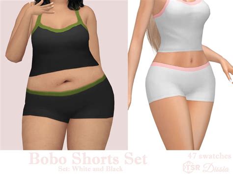 Bobo Shorts Set | Sims 4 mods clothes, Sims 4 clothing, Female shorts