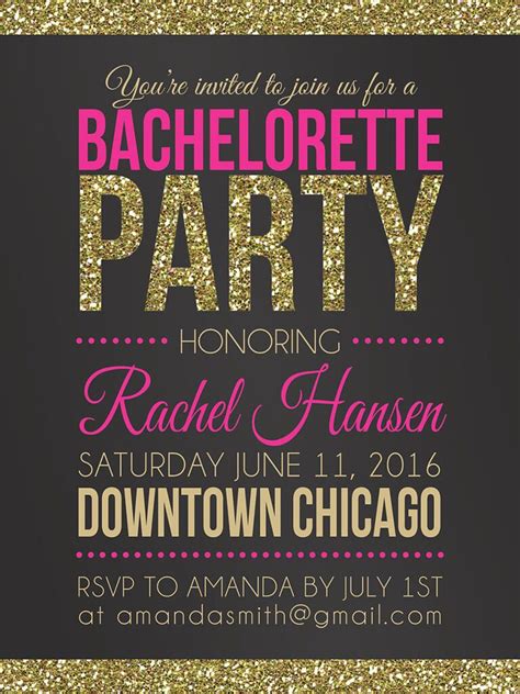 14 Printable Bachelorette Party Invitation Templates