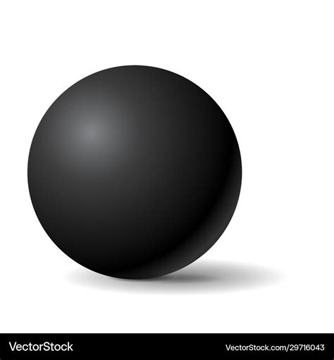 Black sphere 3d geometric shape Royalty Free Vector Image