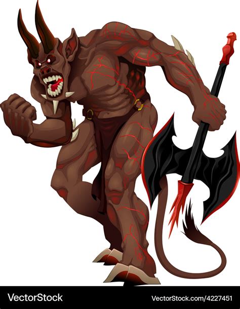 Angry demon Royalty Free Vector Image - VectorStock