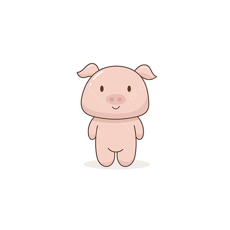 Cute Cartoon Characters Vector Design Images, Cute Pig Cartoon Character, Fun, Illustration ...