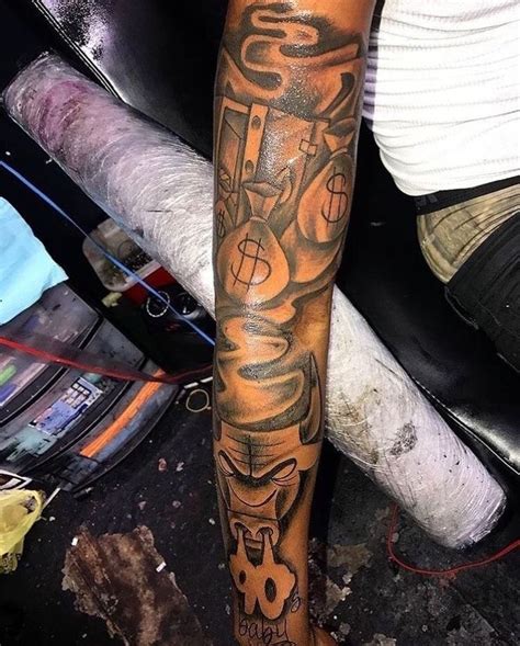 Pin by Poppin ~T on TATTOOS | Money tattoo, Forearm sleeve tattoos, Urban tattoos