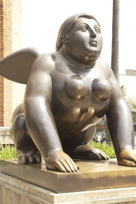 Botero Sculpture, Botero Plaza Medellin Colombia the woman with wings ...