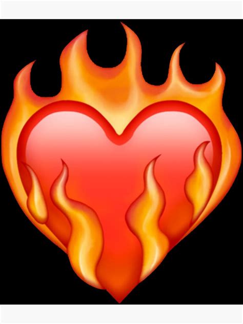 "fire heart emoji" Poster for Sale by anelalexandra | Redbubble