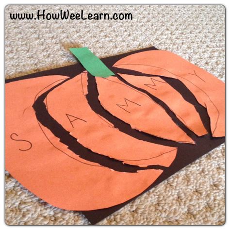 Pumpkin Name Activity For Preschool