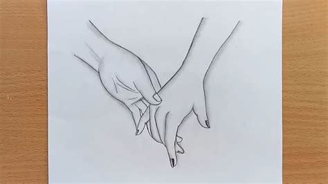 How to draw Holding Hands/Holding Hands pencil sketch - YouTube