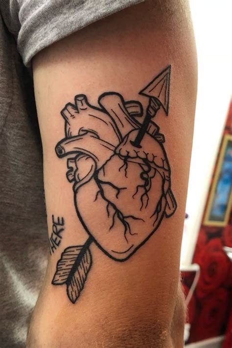 Anatomical Heart Tattoo Design