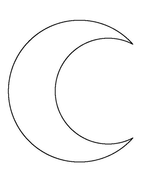 Printable Crescent Moon Template | Ramadan crafts, Moon pattern, Ramadan decorations