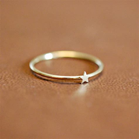 Gold Star Ring Celestial Ring Gold Stacking Ring Lucky Star - Etsy Denmark