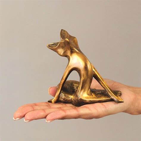 "Cover Girl" - A Bronze Fox Sculpture in the Desk Buddies Series