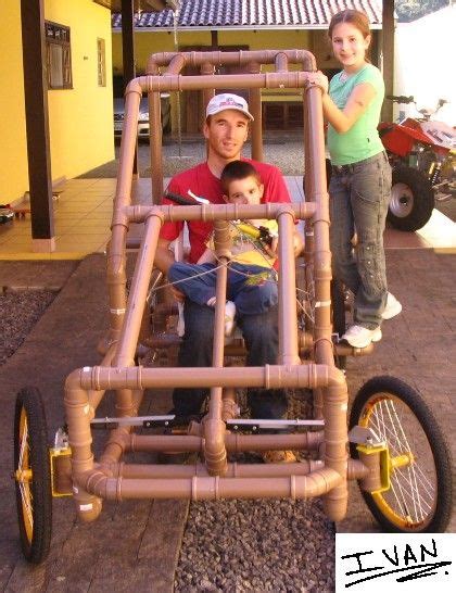 Build a PVC kartcross Pedal Car Pvc Pipe Crafts, Pvc Pipe Projects, Quadracycle, Velo Design ...