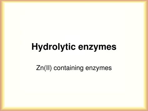 PPT - Hydrolytic enzymes PowerPoint Presentation, free download - ID ...